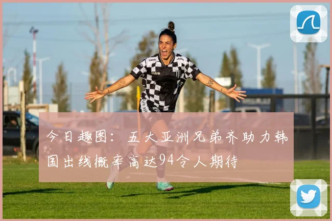 今日趣图：五大亚洲兄弟齐助力韩国出线概率高达94令人期待